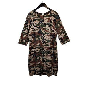 VAMP Camo Sweater Dress Fall Country Girl Plus Size 1X Stretchy Knit Midi Sheath